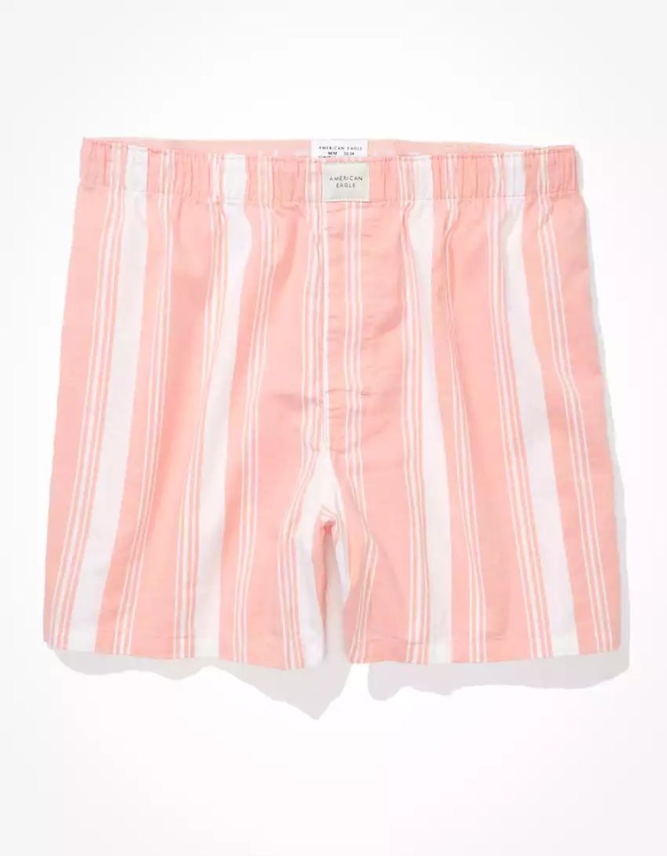 Shorts De Bain American Eagle AEO Rayé Stretch Rose Clair Homme | SGI-01371697